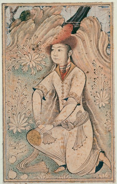 Girl with a Fur Bonnet, Qazvin School, Safavid Dynasty by Mohammedi